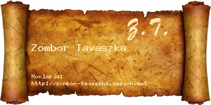 Zombor Tavaszka névjegykártya